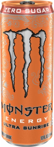 Monster® Zero Sugar Ultra Sunrise Energy Drink Multipack Cans Perspective: back