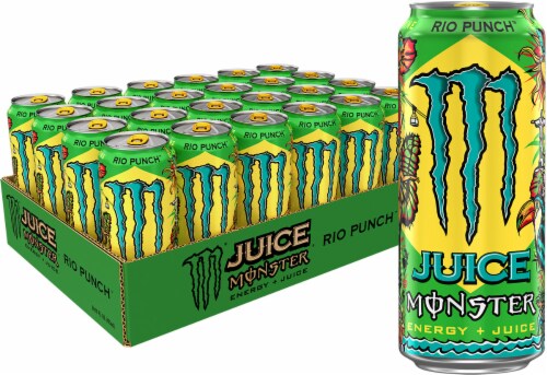 Juice Monster® Rio Punch Energy Drink Can Perspective: back