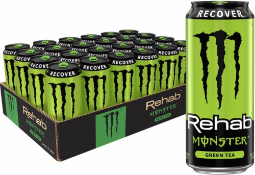 Monster® Rehab Green Tea Energy Drink Can Perspective: back