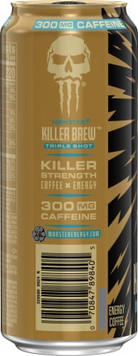 Monster Killer Brew Mean Bean Energy Drink Can Perspective: back