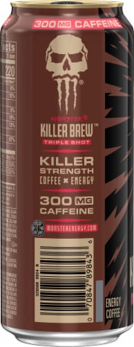 Monster Killer Brew Loca Moca Energy Drink Can Perspective: back