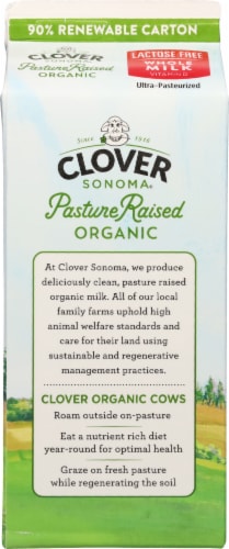 Clover Sonoma® Organic Lactose Free Whole Milk Perspective: back