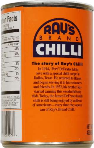 Ray's Original Chilli with Beans Perspective: back
