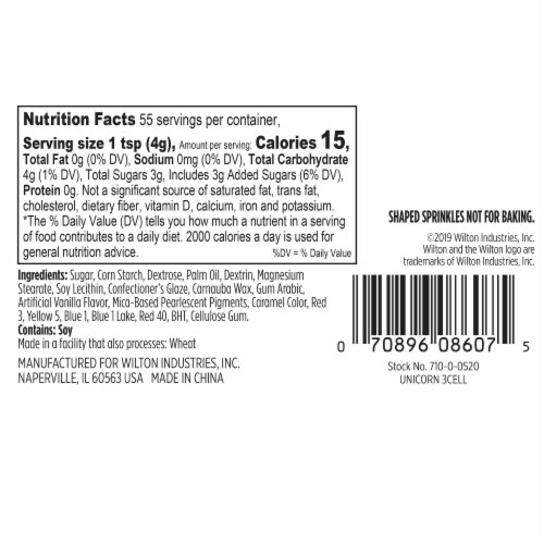 Wilton® Unicorn Sprinkle Mix Perspective: back
