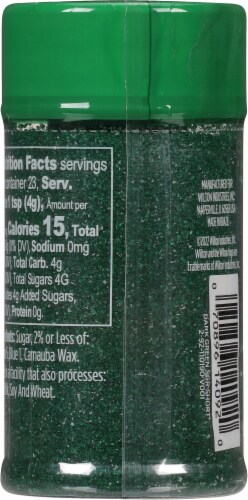 Wilton® Dark Green Sanding Sugar Sprinkles Perspective: back