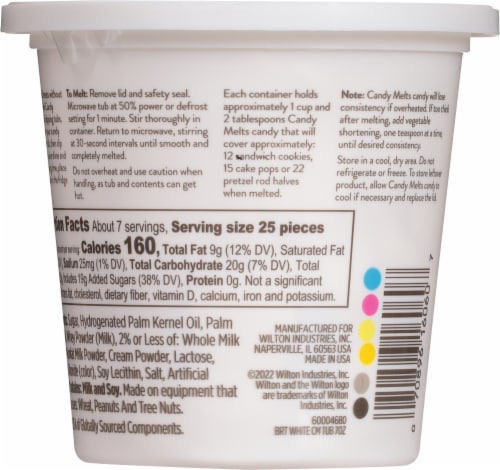 Wilton Candy Melts Bright White Micorowavable Icing Perspective: back