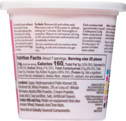 Wilton Candy Melts Pink Micorowavable Icing Perspective: back
