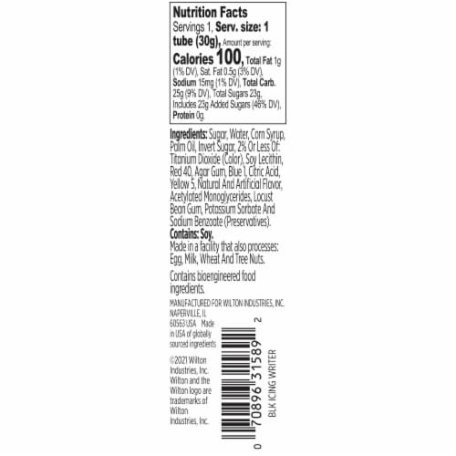Wilton® Icing Water® Decorating Tube Black Perspective: back