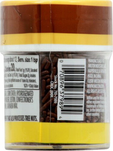 Wilton® Chocolate Jimmies Perspective: back