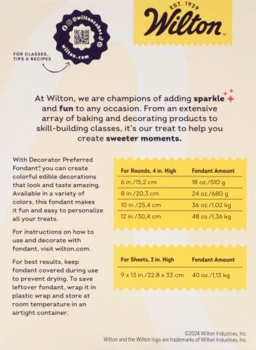 Wilton® Decorator Preferred Fondant® - White Perspective: back