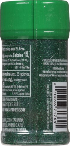 Wilton Dark Green Sugar Sprinkles Perspective: back