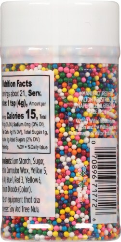 Wilton® Rainbow Nonpareils Sprinkles Perspective: back
