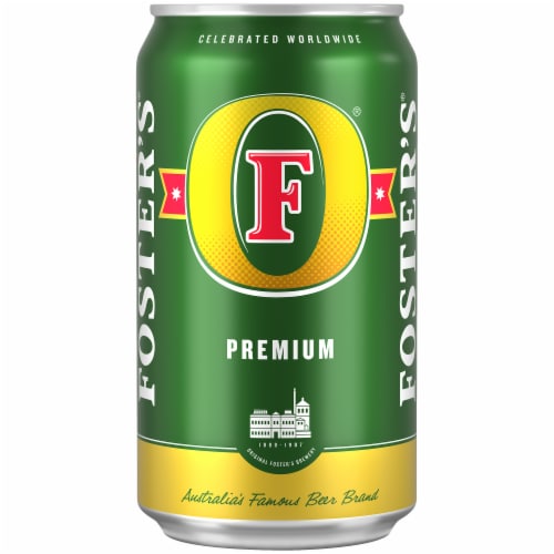 Foster's Premium Ale Beer Single Can Perspective: back