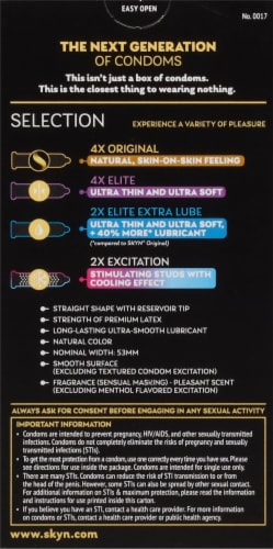 SKYN Non-Latex Lubricated Condoms Perspective: back