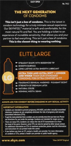 SKYN® Feel Everything® Elite Large Non-Latex Lubricated Condoms Perspective: back