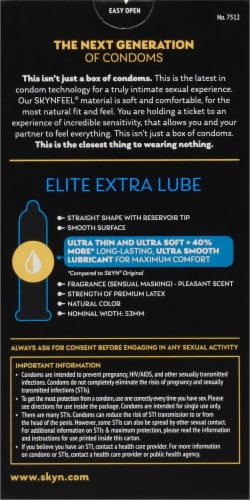 LifeStyles SKYN® Extra Lubricated Non-Latex Condoms Perspective: back