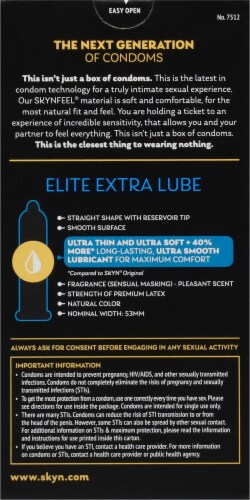LifeStyles SKYN® Extra Lubricated Non-Latex Condoms Perspective: back