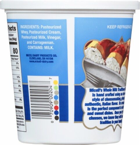 Miceli's® Traditional Ricotta Cheese Perspective: back