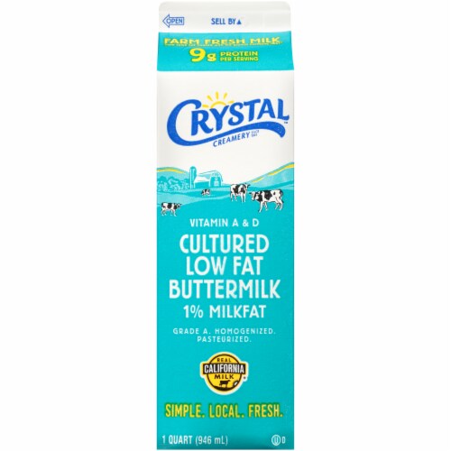 Crystal Creamery™ Cultured Low Fat Buttermilk Perspective: back