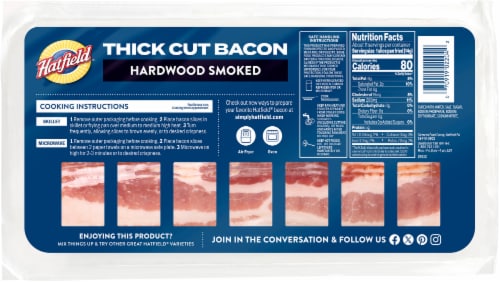 Hatfield® Thick Cut Hardwood Smoked Bacon Perspective: back