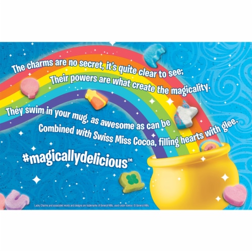 Swiss Miss® Milk Chocolate Hot Cocoa Mix with Lucky Charms Marshmallows Perspective: back
