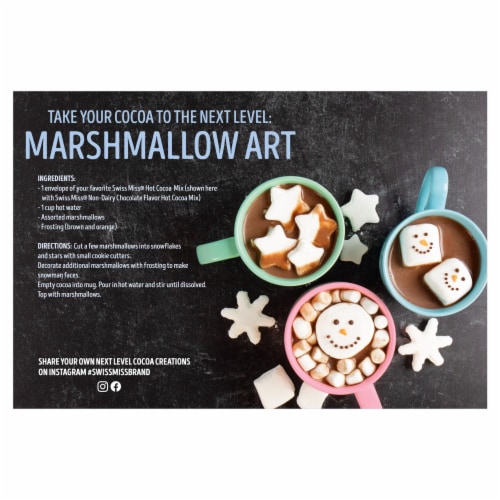 Swiss Miss No Sugar Added Milk Chocolate Flavored Hot Cocoa Mix Perspective: back