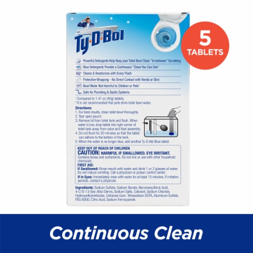 Ty-D-Bol® Blue Tablets Toilet Bowl Cleaner Perspective: back