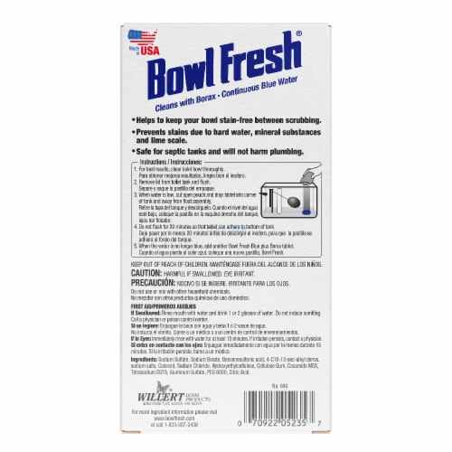Bowl Fresh Blue Plus Borax Automatic Bowl Cleaner Tablets Perspective: back