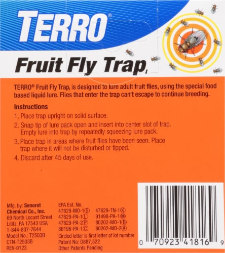 TERRO® Fruit Fly Traps - Red Perspective: back