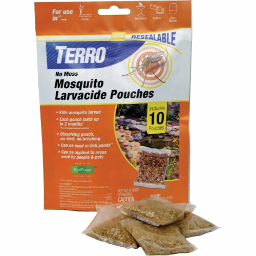 TERRO No Mess Mosquito Larvacide Pouches Perspective: back