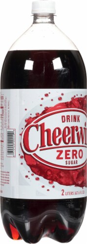 Cheerwine Zero Sugar Soda Bottle Perspective: back