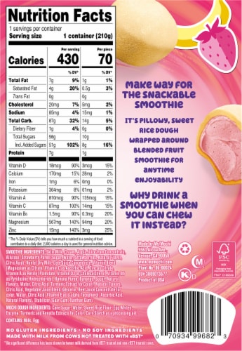 My Mochi Smoothie Incredibites Strawberry Banana Mochi Perspective: back