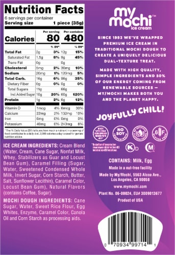 My Mochi™ Dulce De Leche Mochi Ice Cream Perspective: back
