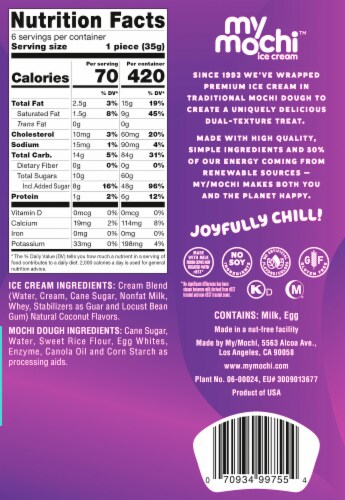 My Mochi™ Coconut Ice Cream Dough Perspective: back