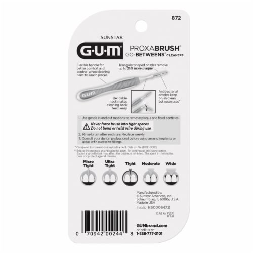 GUM® Proxabrush® Go-Betweens® Tight Cleaners Perspective: back