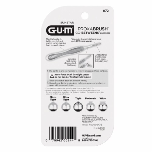 GUM® Proxabrush® Go-Betweens® Tight Cleaners Perspective: back