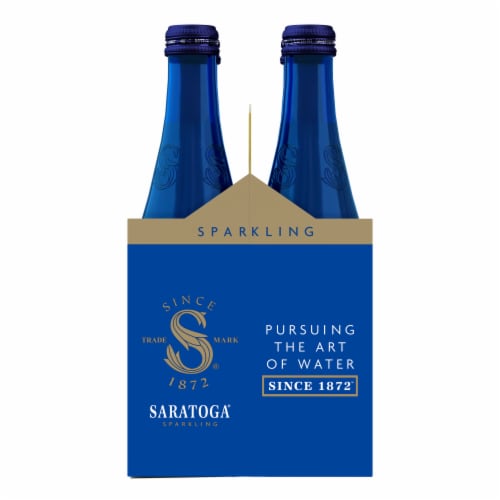 Saratoga® Spring Sparkling Bottled Water Perspective: back