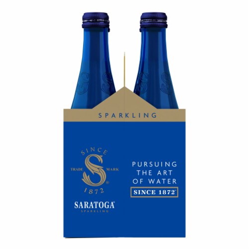 Saratoga Sparkling Bottled Water Perspective: back