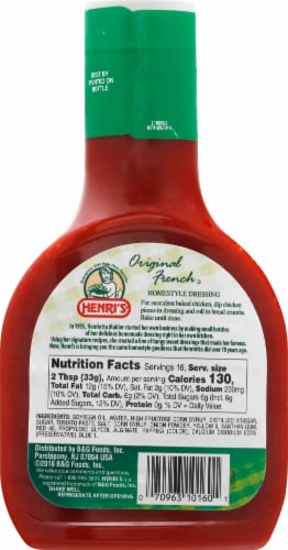 Henri's Original French Dressing Perspective: back