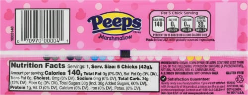 Peeps® Pink Marshmallow Chicks Easter Candy Perspective: back