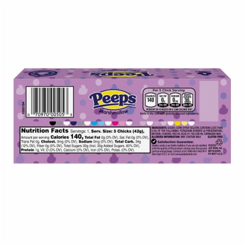 Peeps® Lavender Marshmallow Chicks Easter Candy Perspective: back