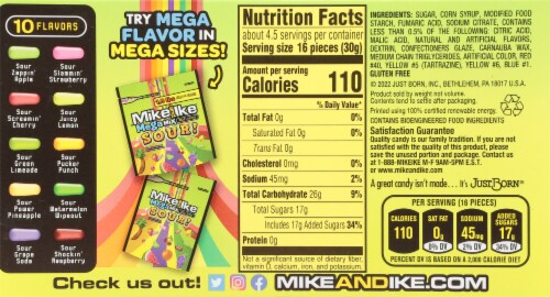 Mike & Ike® Sour! Mega Mix Candy Box Perspective: back