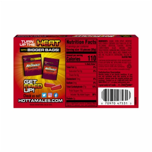 Hot Tamales® Fierce Cinnamon Candy Perspective: back