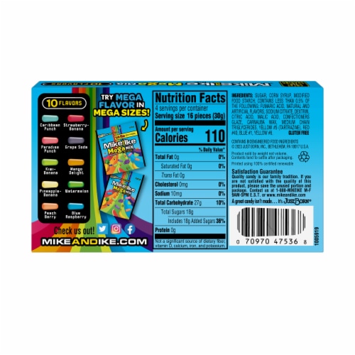 Mike & Ike® Mega Mix Box Perspective: back