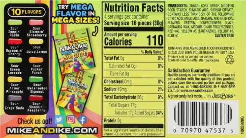 Mike & Ike® Mega Mix Sour Box Perspective: back