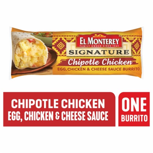 El Monterey® Signature Chipotle Chicken Frozen Breakfast Burrito Perspective: back