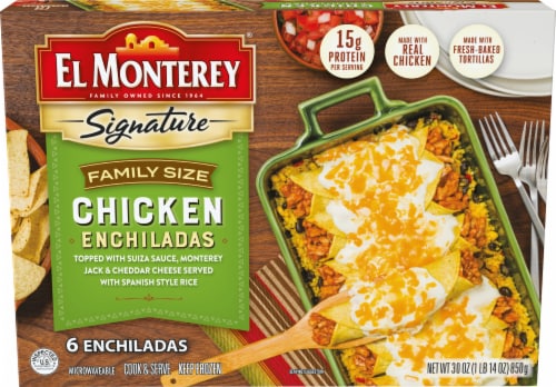 El Monterey® Signature Family Size Frozen Chicken Enchiladas Perspective: back