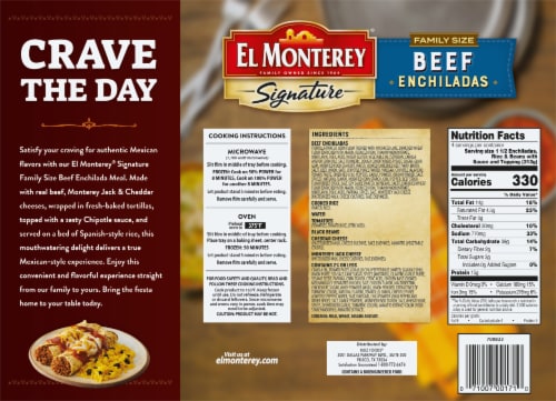 El Monterey® Signature Family Size Frozen Beef Enchiladas Perspective: back