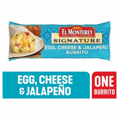 El Monterey® Signature Egg Cheese & Jalapeño Frozen Breakfast Burrito Perspective: back
