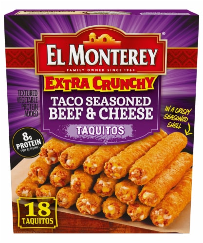 El Monterey® Extra Crunchy Taco Seasoned Beef & Cheese Taquitos, 18 ct /  24.2 oz - Foods